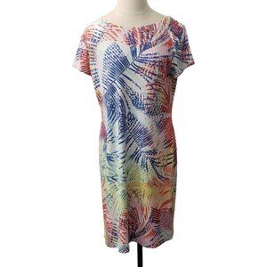CT2203 Papagallo Tropical Print Midi Dress M